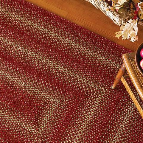 Homespice Jute Braided Rug Red Runner 110 X 60 Area Rug 519672 816-129294 Image 1