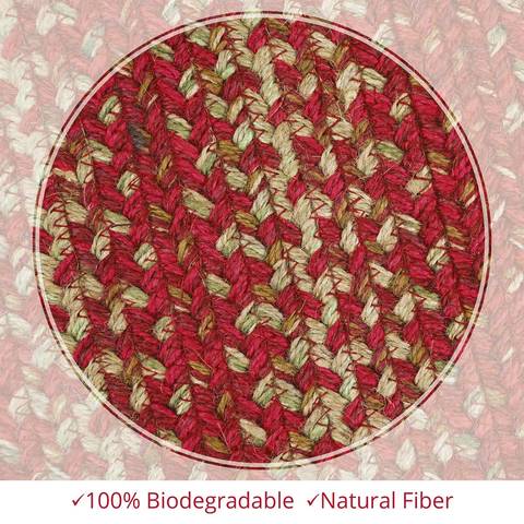 Homespice Jute Braided Rug Red Runner 110 X 60 Area Rug 519672 816-129294 Image 2