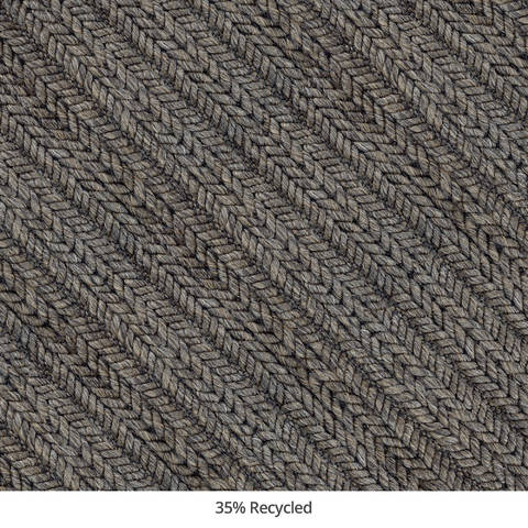 Homespice Ultra Durable Cable Weave Braided Rug Brown 18 X 26 Area Rug 311962 816-129349 Image 2