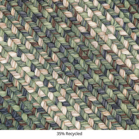 Homespice Ultra Durable Braided Rug Green 23 X 39 Area Rug 310873 816-129353 Image 2