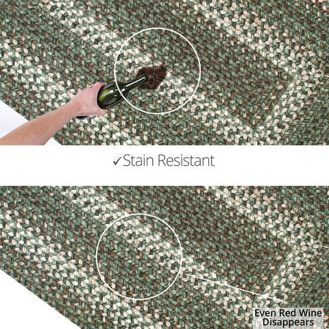 Homespice Ultra Durable Braided Rug Green 23 X 39 Area Rug 310873 816-129353 Image 3