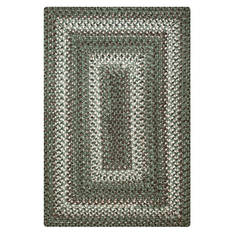 Homespice Ultra Durable Braided Rug Green Rectangle 2x4 ft Polypropylene Carpet 129353