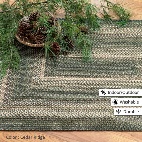 Homespice Ultra Durable Braided Rug Green Runner 26 X 90 Area Rug 308870 816-129371 Image 1