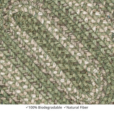 Homespice Jute Braided Rug Green 40 X 60 Area Rug 513823 816-129381 Image 2