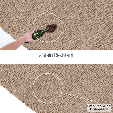Homespice Ultra Durable Basket Weave Braided Rug Beige 50 X 80 Area Rug 314888 816-129387 Image 3