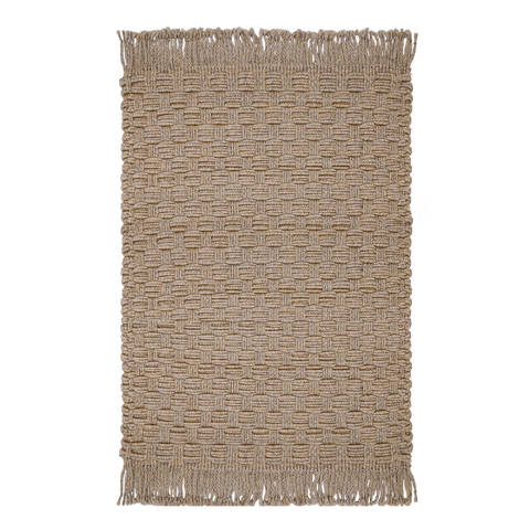 Homespice Ultra Durable Basket Weave Braided Rug Beige 50 X 80 Area Rug 314888 816-129387 Image 0