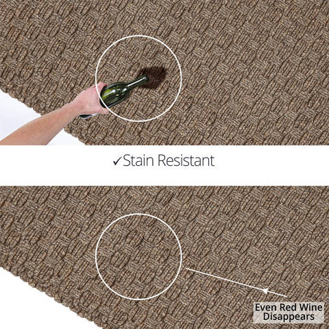Homespice Ultra Durable Basket Weave Braided Rug Brown 40 X 60 Area Rug 313904 816-129389 Image 3