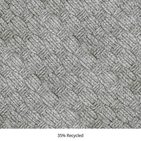 Homespice Ultra Durable Basket Weave Braided Rug Grey 50 X 80 Area Rug 314918 816-129393 Image 2