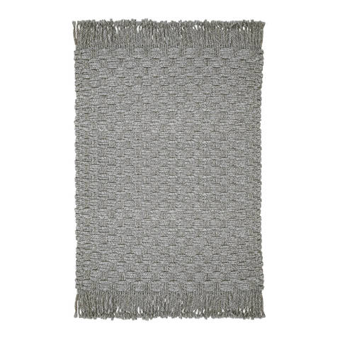 Homespice Ultra Durable Basket Weave Braided Rug Grey 50 X 80 Area Rug 314918 816-129393 Image 0