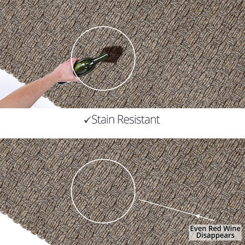 Homespice Ultra Durable Basket Weave Braided Rug Brown 50 X 80 Area Rug 314925 816-129396 Image 3