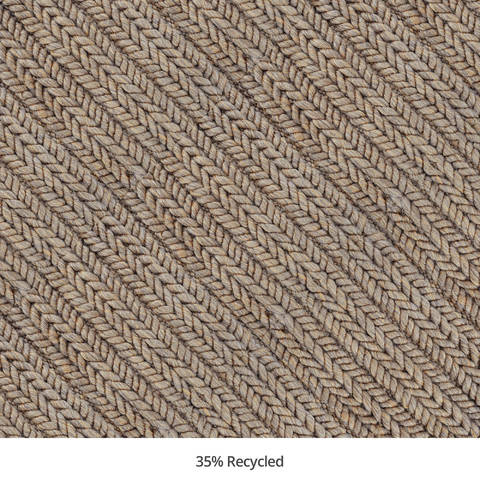 Homespice Ultra Durable Cable Weave Braided Rug Beige 40 X 60 Area Rug 313942 816-129401 Image 2
