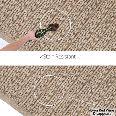 Homespice Ultra Durable Cable Weave Braided Rug Beige 40 X 60 Area Rug 313942 816-129401 Image 3