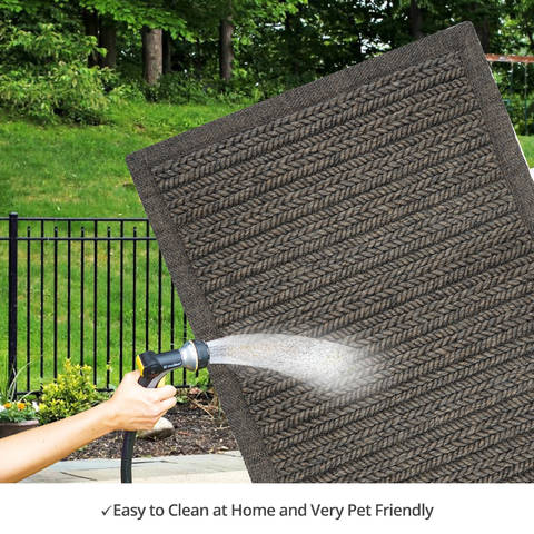Homespice Ultra Durable Cable Weave Braided Rug Brown 50 X 80 Area Rug 314963 816-129405 Image 4