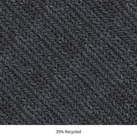 Homespice Ultra Durable Cable Weave Braided Rug Grey 40 X 60 Area Rug 313973 816-129407 Image 2