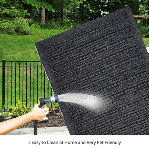 Homespice Ultra Durable Cable Weave Braided Rug Grey 60 X 90 Area Rug 315977 816-129409 Image 4