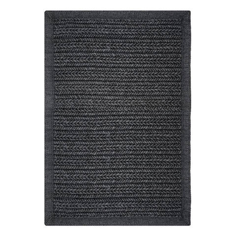 Homespice Ultra Durable Cable Weave Braided Rug Grey 60 X 90 Area Rug 315977 816-129409 Image 0