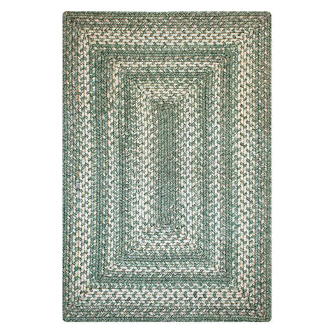 Homespice Ultra Durable Braided Rug Green Rectangle 3x5 ft 