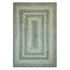 Homespice Ultra Durable Braided Rug Green Rectangle 2x4 ft Polypropylene Carpet 129414