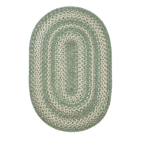 Homespice Ultra Durable Braided Rug Green Oval 23 X 39 Area Rug 300997 816-129424 Image 0