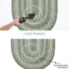 Homespice Ultra Durable Braided Rug Green Oval 23 X 39 Area Rug 300997 816-129424 Thumb 3