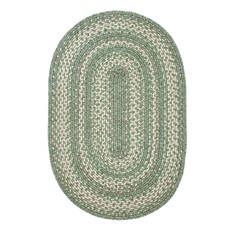 Homespice Ultra Durable Braided Rug Green Oval 2'3" X 3'9" Area Rug 300997 816-129424