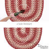 Homespice Ultra Durable Braided Rug Red Oval 18 X 26 Area Rug 321305 816-129477 Thumb 3