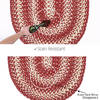Homespice Ultra Durable Braided Rug Red Oval 18 X 26 Area Rug 321305 816-129477 Thumb 3