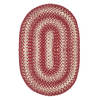 Homespice Ultra Durable Braided Rug Red Oval 18 X 26 Area Rug 321305 816-129477 Thumb 0