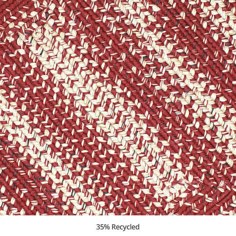 Homespice Ultra Durable Braided Rug Red Oval 30 X 50 Area Rug 302304 816-129480 Image 2