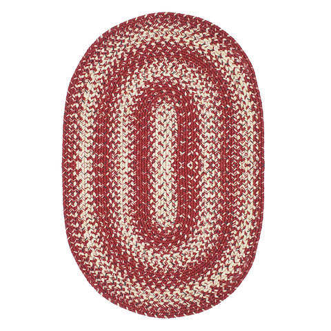 Homespice Ultra Durable Braided Rug Red Oval 30 X 50 Area Rug 302304 816-129480 Image 0