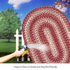 Homespice Ultra Durable Braided Rug Red Oval 30 X 50 Area Rug 302304 816-129480 Thumb 4
