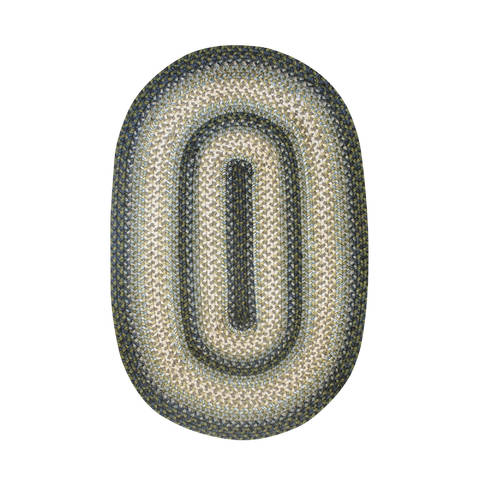 Homespice Jute Braided Rug Blue Oval 80 X 100 Area Rug 506818 816-129499 Image 0