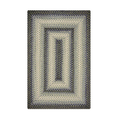 Homespice Jute Braided Rug Blue 80 X 100 Area Rug 516817 816-129506 Image 0