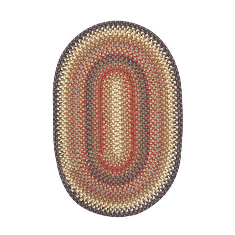 Homespice Wool Braided Rug Brown Oval 20 X 30 Area Rug 801180 816-129509 Image 0
