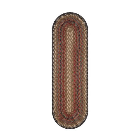 Homespice Wool Braided Rug Brown Runner 26 X 60 Area Rug 807182 816-129515 Image 0