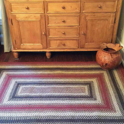 Homespice Jute Braided Rug Red Oval 40 X 60 Area Rug 503718 816-129534 Image 1