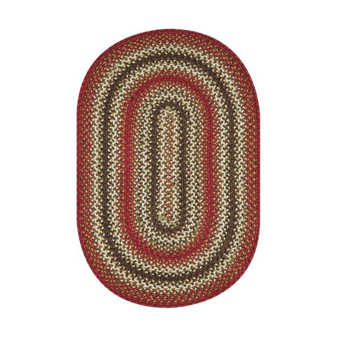 Homespice Jute Braided Rug Red Oval 40 X 60 Area Rug 503718 816-129534 Image 0