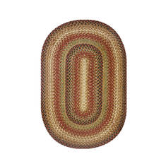 Homespice Jute Braided Rug Brown Oval 2x3 ft Jute Carpet 129565