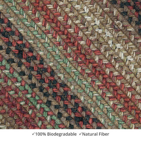 Homespice Jute Braided Rug Brown Oval 60 X 90 Area Rug 505804 816-129569 Image 2