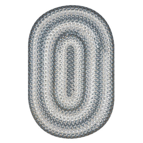 Homespice Ultra Durable Braided Rug Grey Oval 40 X 60 Area Rug 303639 816-129582 Image 0