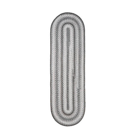 Homespice Ultra Durable Braided Rug Grey Oval 26 X 60 Area Rug 307637 816-129586 Image 0