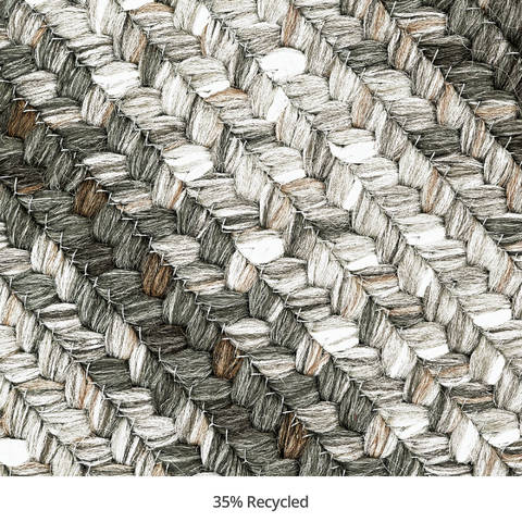 Homespice Ultra Durable Braided Rug Grey 40 X 60 Area Rug 313638 816-129591 Image 2