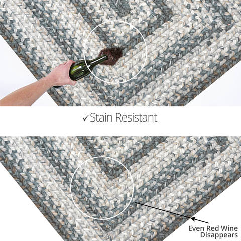 Homespice Ultra Durable Braided Rug Grey 40 X 60 Area Rug 313638 816-129591 Image 3