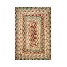 Homespice Wool Braided Rug Red 1'8" X 2'6" Area Rug 822154 816-129618
