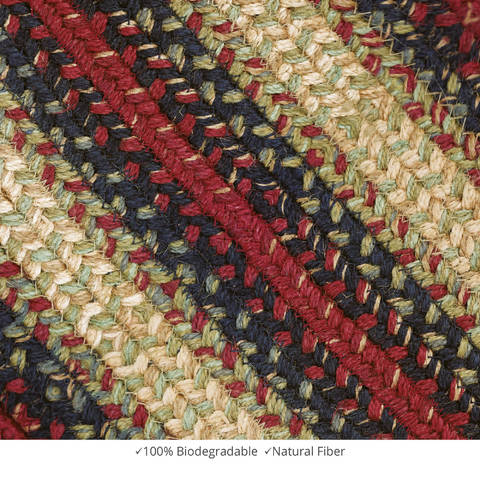 Homespice Jute Braided Rug Multicolor Oval 40 X 60 Area Rug 503794 816-129621 Image 2