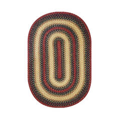 Homespice Jute Braided Rug Multicolor Oval 4x6 ft Jute Carpet 129621