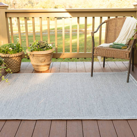Homespice Horizon Ultra Durable Braided Rug Grey 18 X 26 Area Rug 322807 816-129636 Image 1