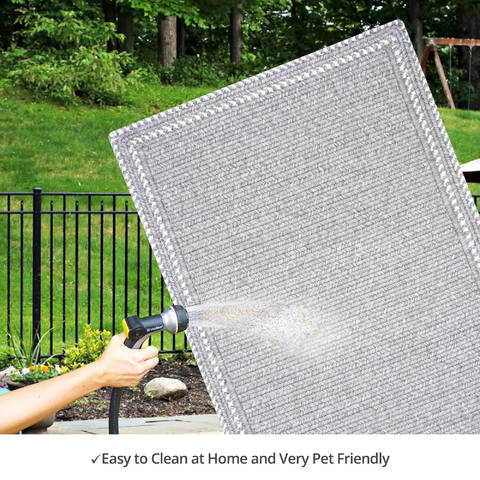Homespice Horizon Ultra Durable Braided Rug Grey 18 X 26 Area Rug 322807 816-129636 Image 4