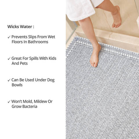 Homespice Horizon Ultra Durable Braided Rug Grey 18 X 26 Area Rug 322807 816-129636 Image 5