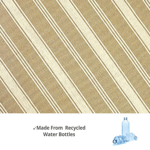 Homespice Camden Stripe Ultra Wool Woven Rug Beige Runner 110 X 80 Area Rug 759115 816-129640 Image 1